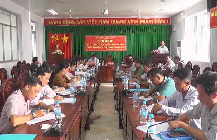 Châu Thành: Ban Tuyên giáo sơ kết 6 tháng đầu năm 2022