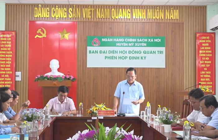 Mỹ Xuyên: Ngân hàng CSXH tổ chức Hội nghị Ban đại diện Hội đồng quản trị quý II năm 2023
