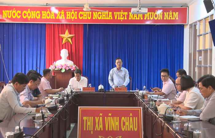 Đoàn công tác tỉnh Sóc Trăng đến kiểm tra, giám sát tại TX. Vĩnh Châu 