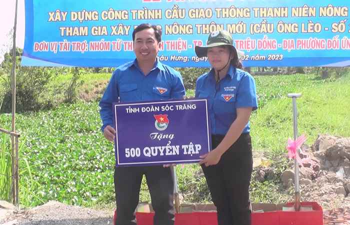 Khởi công xây dựng cầu giao thông nông thôn tại xã Châu Hưng