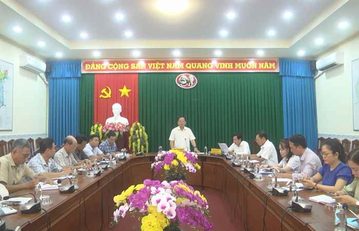 Mỹ Xuyên: Thường trực Huyện ủy  làm việc với các cơ quan khối Nội chính, Tư pháp  