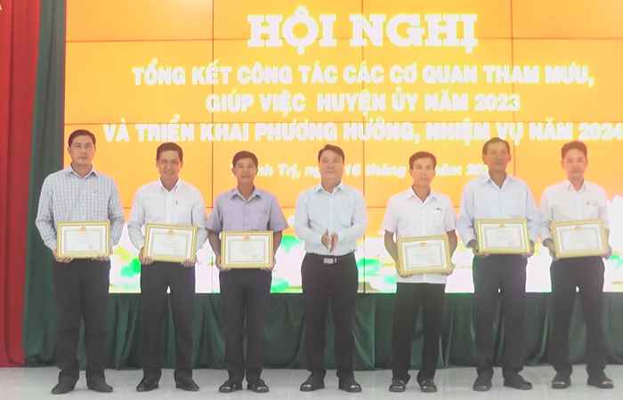Thạnh Trị: Huyện uỷ tổng kết công tác Tuyên giáo, Tổ chức, Kiểm tra và Dân vận