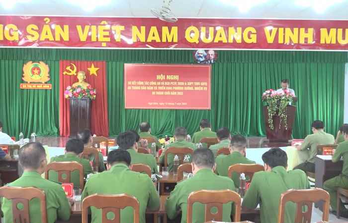 Ngã Năm: Công an thị xã sơ kết 6 tháng đầu năm 2023