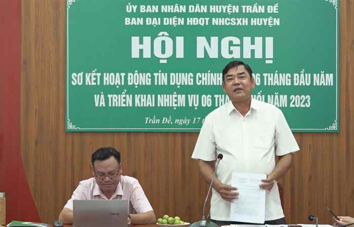 Trần Đề: Ngân hàng Chính sách xã hội sơ kết 6 tháng năm 2023