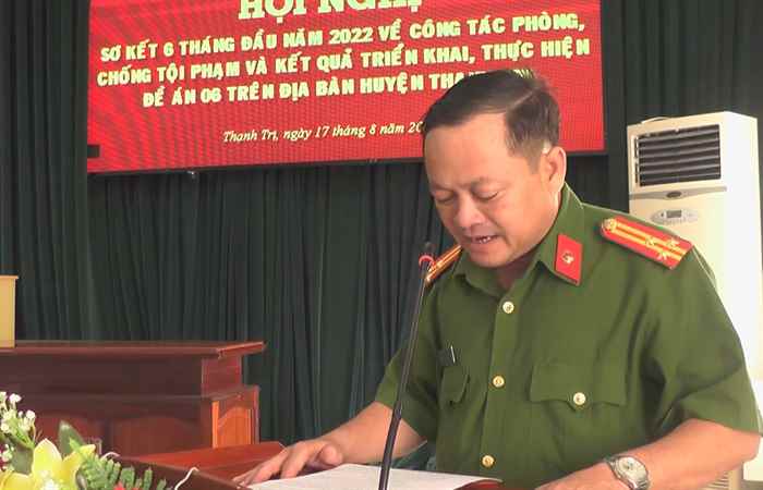 Thạnh Trị sơ kết công tác phòng, chống tội phạm và Đề án số 06