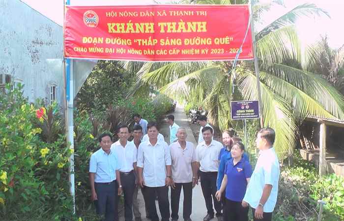 Thạnh Trị: Hội Nông dân ra mắt tuyến đường thắp sáng làng quê