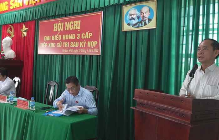 Đại biểu HĐND 3 cấp tiếp xúc cử tri xã Long Hưng và thị trấn Huỳnh Hữu Nghĩa