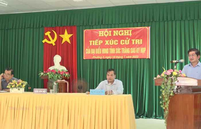 Ngã Năm: Đại biểu HĐND các cấp tiếp tiếp xúc cử phường 3