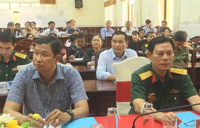 Kiểm tra Văn kiện Diễn tập Khu vực phòng thủ huyện Mỹ Xuyên năm 2023