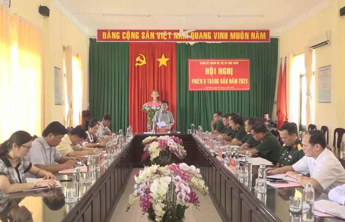Ngã Năm: Đảng ủy quân sự thị xã sơ kết công tác 6 tháng đầu năm 2023
