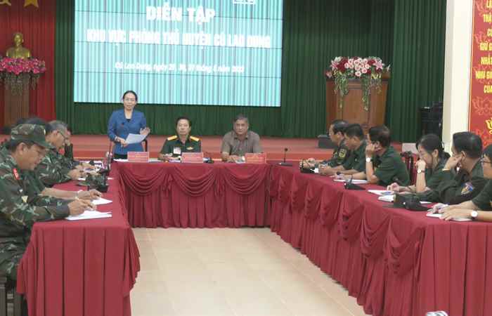 Cù Lao Dung: Diễn tập (thử) Khu vực phòng thủ năm 2023
