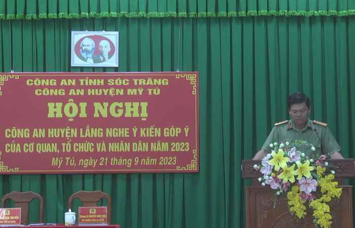 Mỹ Tú: Diễn đàn Công an huyện lắng nghe ý kiến đóng góp của các cơ quan tổ chức và nhân dân 