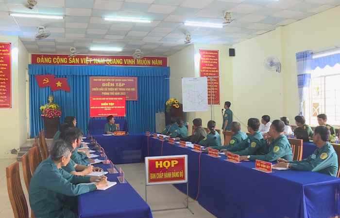 Châu Thành: Diễn tập chiến đấu xã Thiện Mỹ trong Khu vực phòng thủ  