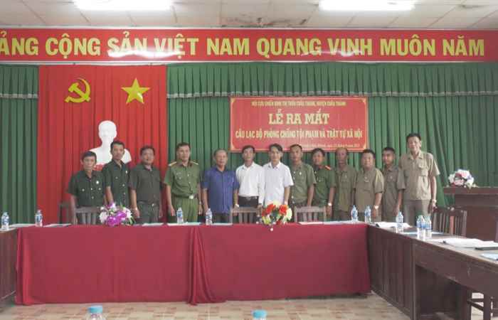 Châu Thành ra mắt Câu lạc bộ “Hội Cựu chiến binh tham gia phòng, chống tội phạm”  