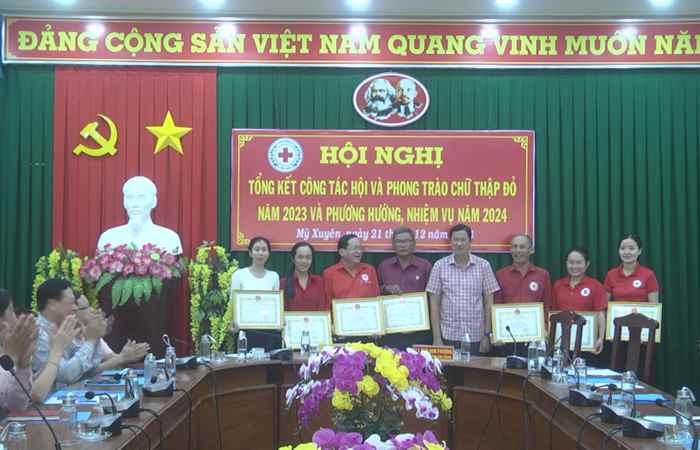 Mỹ Xuyên: Tổng kết công tác Chữ thập đỏ năm 2023