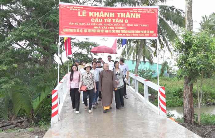 Trần Đề: Khánh thành đưa vào sử dụng cầu Nông thôn tại xã Viên An