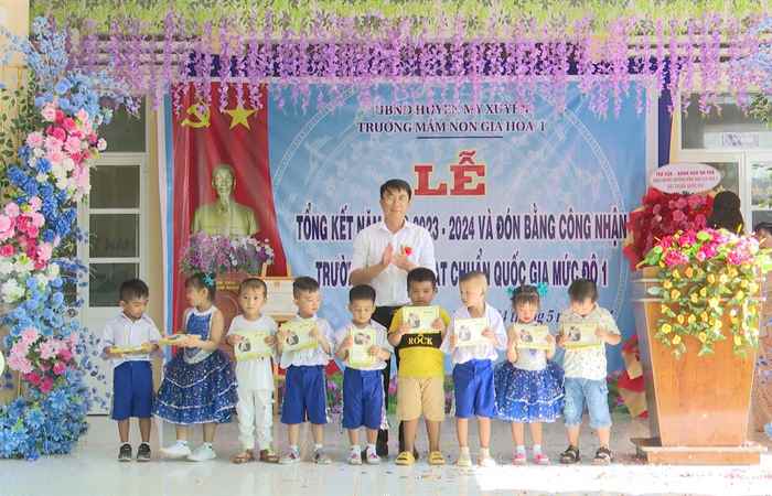 Mỹ Xuyên: Trường Mầm non Gia Hoà 1 được công nhận đạt chuẩn Quốc gia