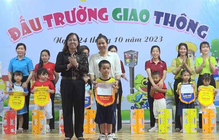 Mỹ Xuyên: Hội thi an toàn giao thông cấp học Mầm non  