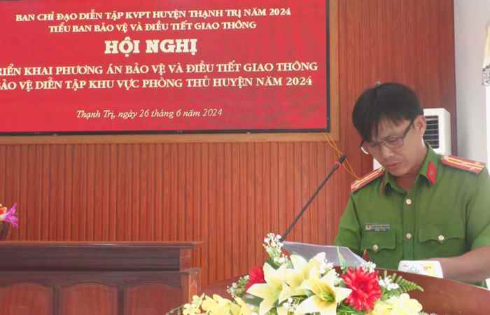 Thạnh Trị: Triển khai Phương án đảm bảo an ninh chính trị, điều tiết giao thông Diễn tập Khu vực phòng thủ năm 2024