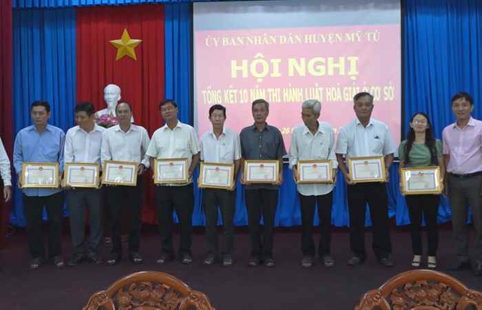 Mỹ Tú: Tổng kết 10 năm thi hành Luật Hòa giải ở cơ sở