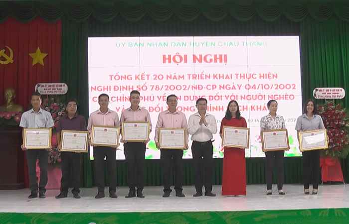 Châu Thành: Ngân hàng Chính sách xã hội tổng kết 20 năm theo Nghị quyết 78 của Chính phủ
