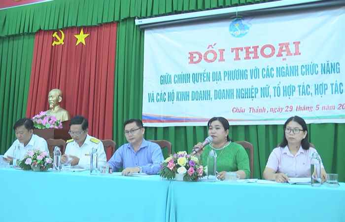 Châu Thành: Đối thoại giữa chính quyền với các hộ kinh doanh, doanh nghiệp nữ, tổ hợp tác, hợp tác xã 