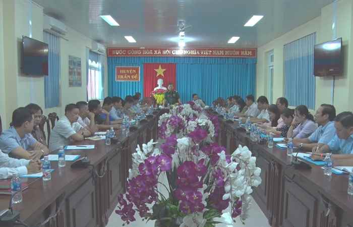 Kiểm tra công tác Phõng chống thiên tai và Tìm kiếm cứu nạn tại huyện Trần Đề