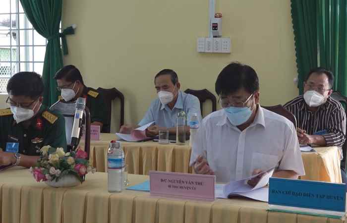 Diễn tập phòng, chống lụt bão - Tìm kiếm cứu nạn xã Mỹ Tú, huyện Mỹ Tú