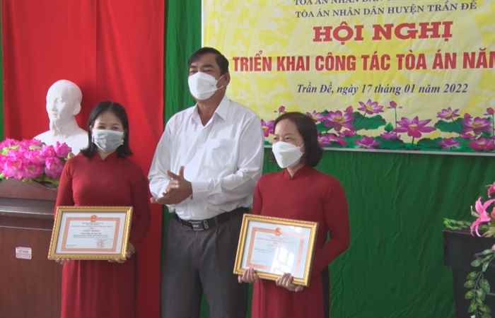 Tòa án Nhân dân huyện Trần Đề đã thụ lý 598 vụ việc trong năm 2021