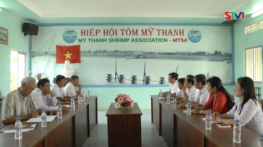 Lãnh đạo UBND tỉnh Sóc răng làm việc với Hiệp Hội Tôm Mỹ Thanh