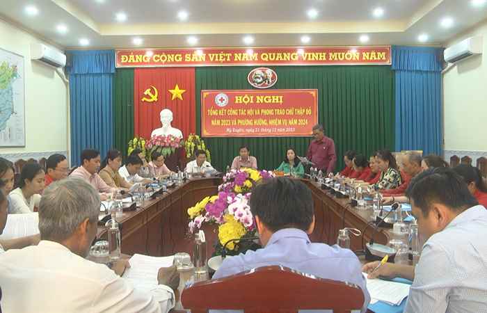 Mỹ Xuyên: Hội Chữ thập đỏ tổng kết công tácnăm 2023