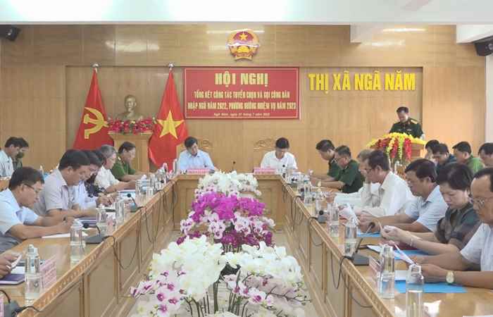 Ngã Năm: Hội đồng nghĩa vụ quân sự tổng kết công tác tuyển quân năm 2022