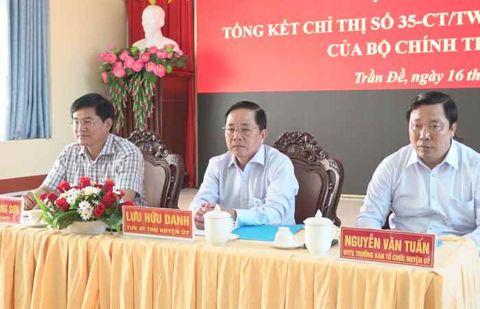 Trần Đề: Tổng kết thực hiện Chỉ thị số 35-CT-TW của Bộ Chính trị