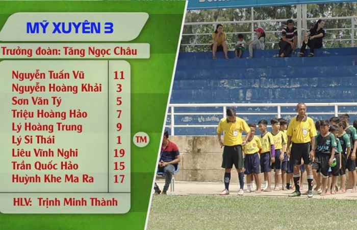 Trích tường thuật giải bóng đá nhi đồng tranh Cúp STV lần I/2017 Mỹ Xuyên 3 vs Ngã Năm 3 12-11-2017