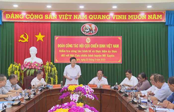 Trung ương Hội Cựu Chiến binh làm việc tại huyện Mỹ Xuyên