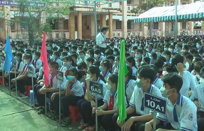 TX.Vĩnh Châu có 98% học sinh ra lớp 