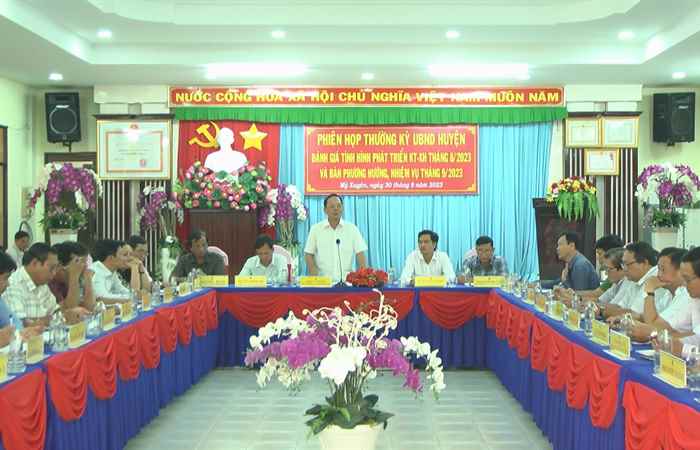 Huyện Mỹ Xuyên đánh giá tình hình kinh tế - xã hội tháng 8 năm 2023