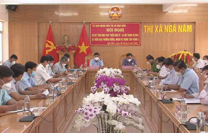 UBND TX. Ngã Năm triển khai nhiệm vụ tháng 3-2021
 