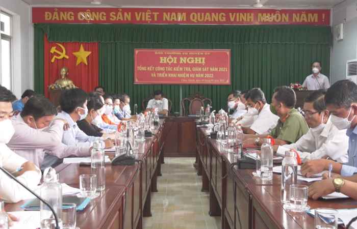 Huyện ủy Châu Thành tổng kết công tác kiểm tra, giám sát năm 2021