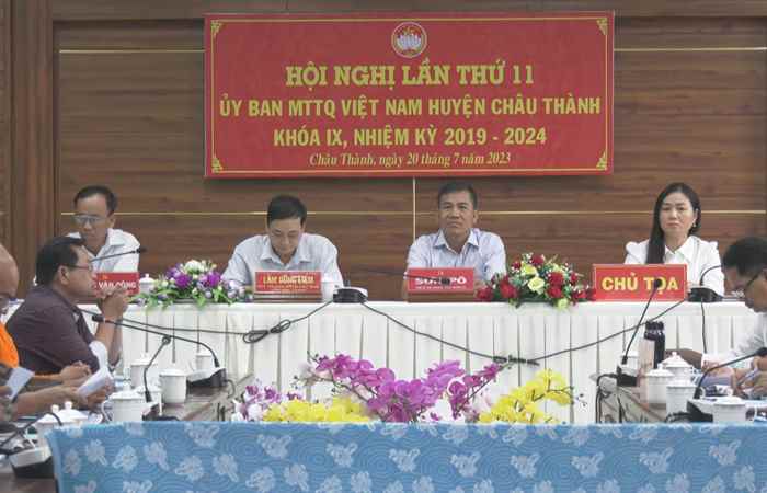 Châu Thành: Ủy ban MTTQ Việt Nam tổ chức hội nghị lần thứ 11, khóa IX, nhiệm kỳ 2019 - 2024 