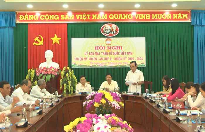 Mỹ Xuyên: Ủy ban MTTQ Việt Nam hội nghị lần thứ 11, nhiệm kỳ 2019 - 2024