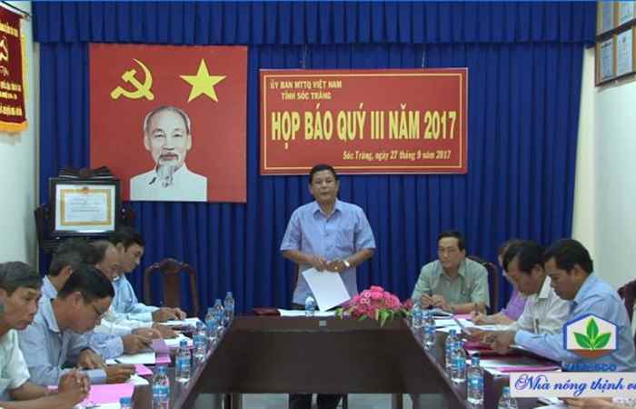 Ủy ban MTTQVN  tỉnh Sóc Trăng họp báo quí 3/2017
