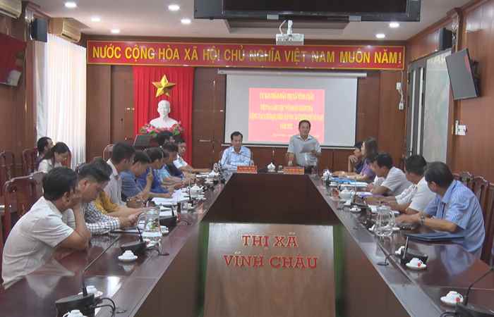 Đoàn Kiểm tra, giám sát Chỉ số PAPI tỉnh Sóc Trăng làm việc với UBND TX. Vĩnh Châu