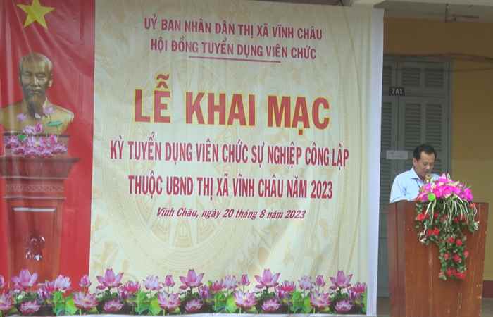 Vĩnh Châu tổ chức kỳ thi tuyển dụng viên chức các đơn vị sự nghiệp công lập năm 2023