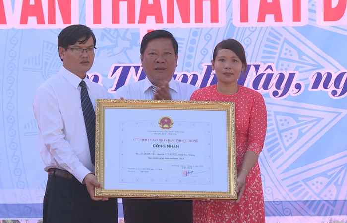 Xã An Thạnh Tây đón bằng công nhận xã đạt chuẩn xã nông thôn mới