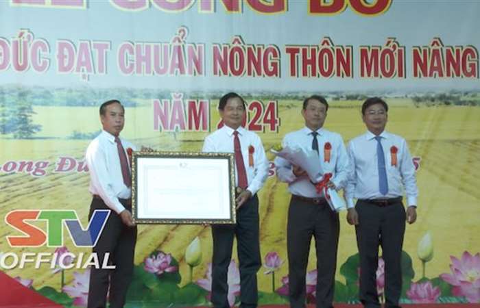 Xã Long Đức, huyện Long Phú đạt chuẩn Nông thôn mới nâng cao